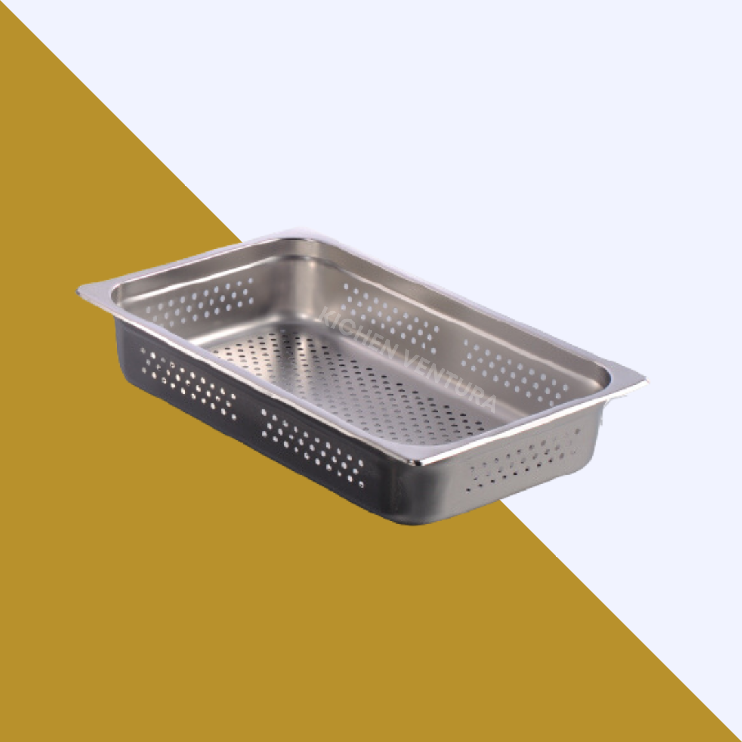 INSERTO 1/1 ENTERO PERFORADO ACERO INOX 10 CM