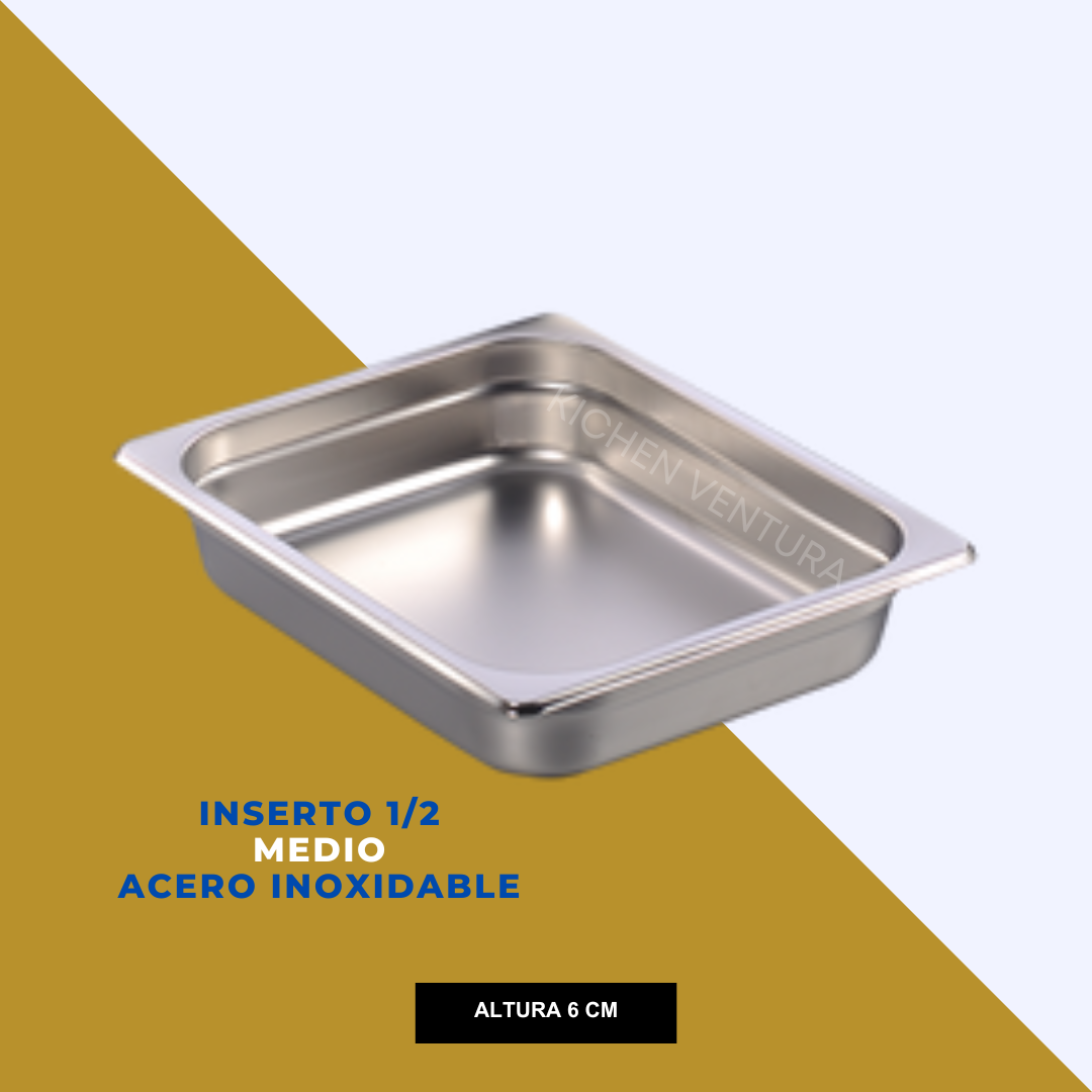 INSERTO 1/2 MEDIO ACERO INOX 6 CM