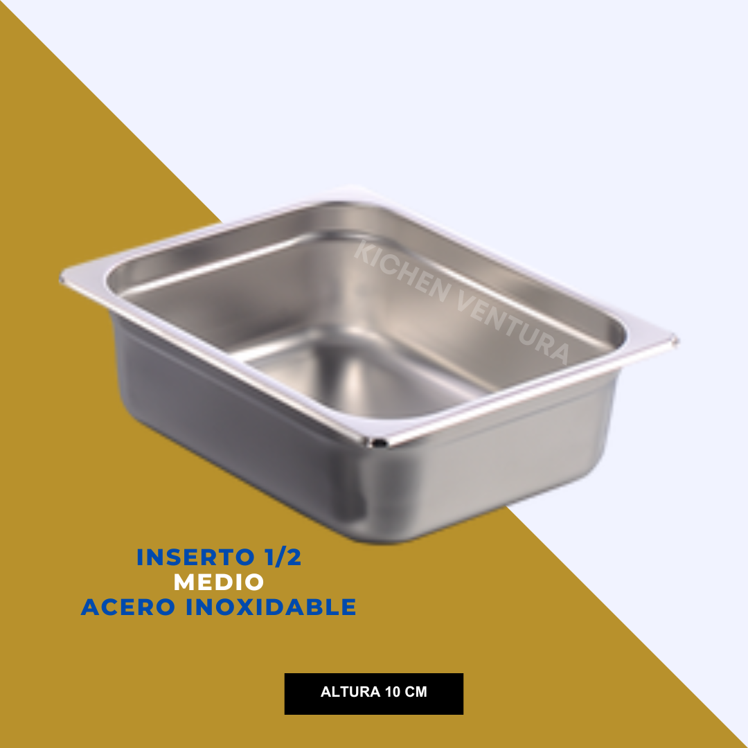 INSERTO 1/2 MEDIO ACERO INOX 10 CM