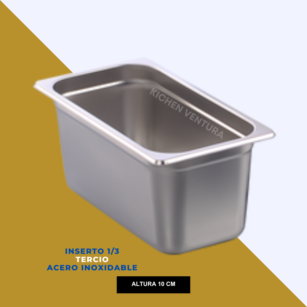 INSERTO 1/3 TERCIO ACERO INOX 10 CM