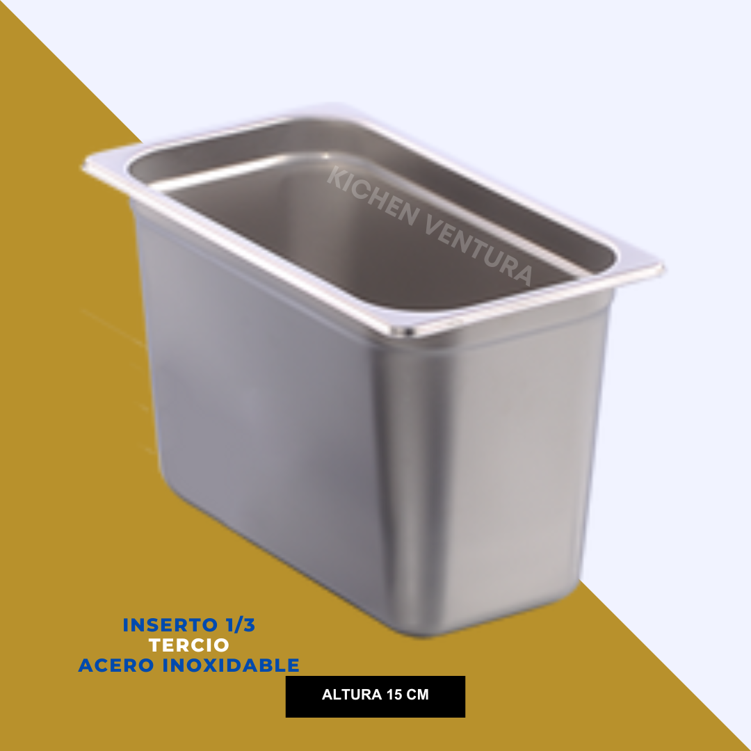 INSERTO 1/3 TERCIO ACERO INOX 15 CM