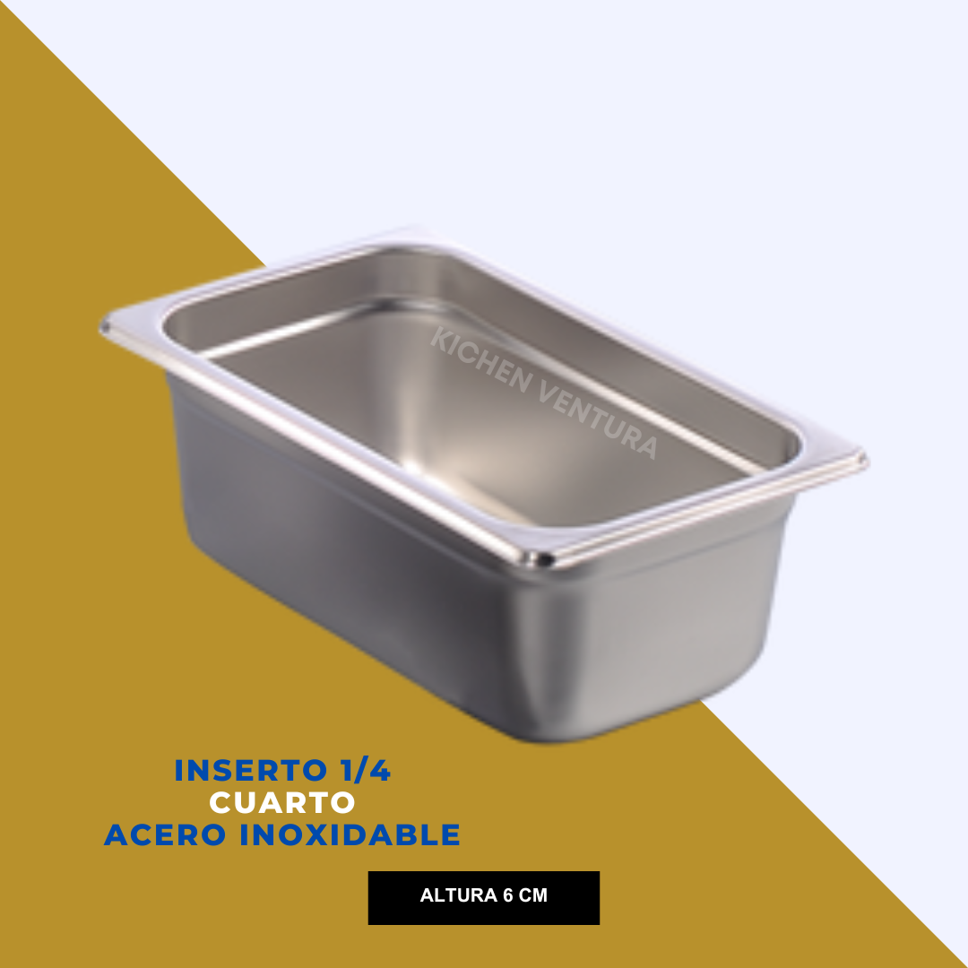 INSERTO 1/4 CUARTO ACERO INOX 6 CM