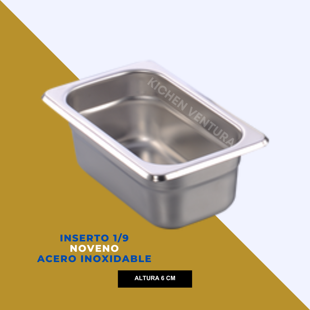 INSERTO 1/9 NOVENO ACERO INOX 6 CM