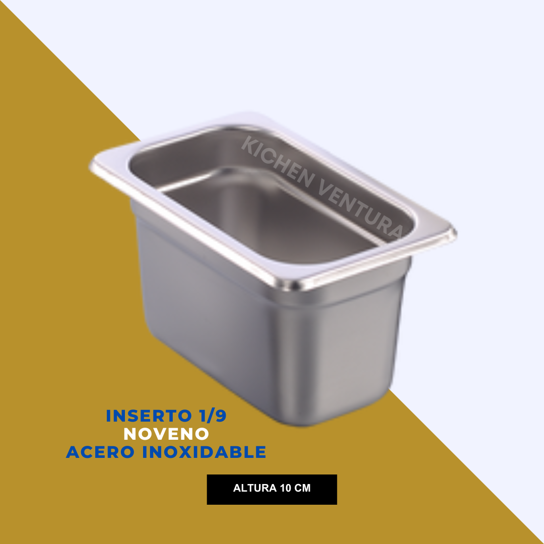 INSERTO 1/9 NOVENO ACERO INOX 10 CM