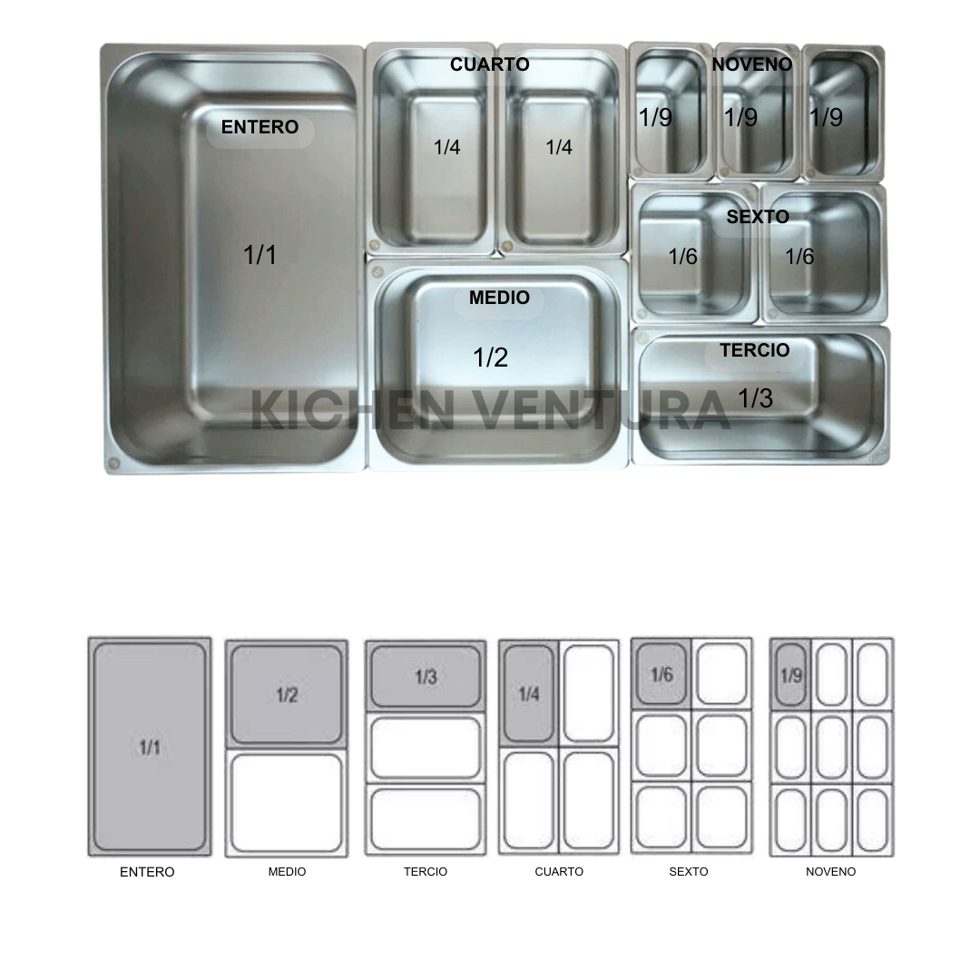INSERTO 1/1 ENTERO ACERO INOX 6 CM