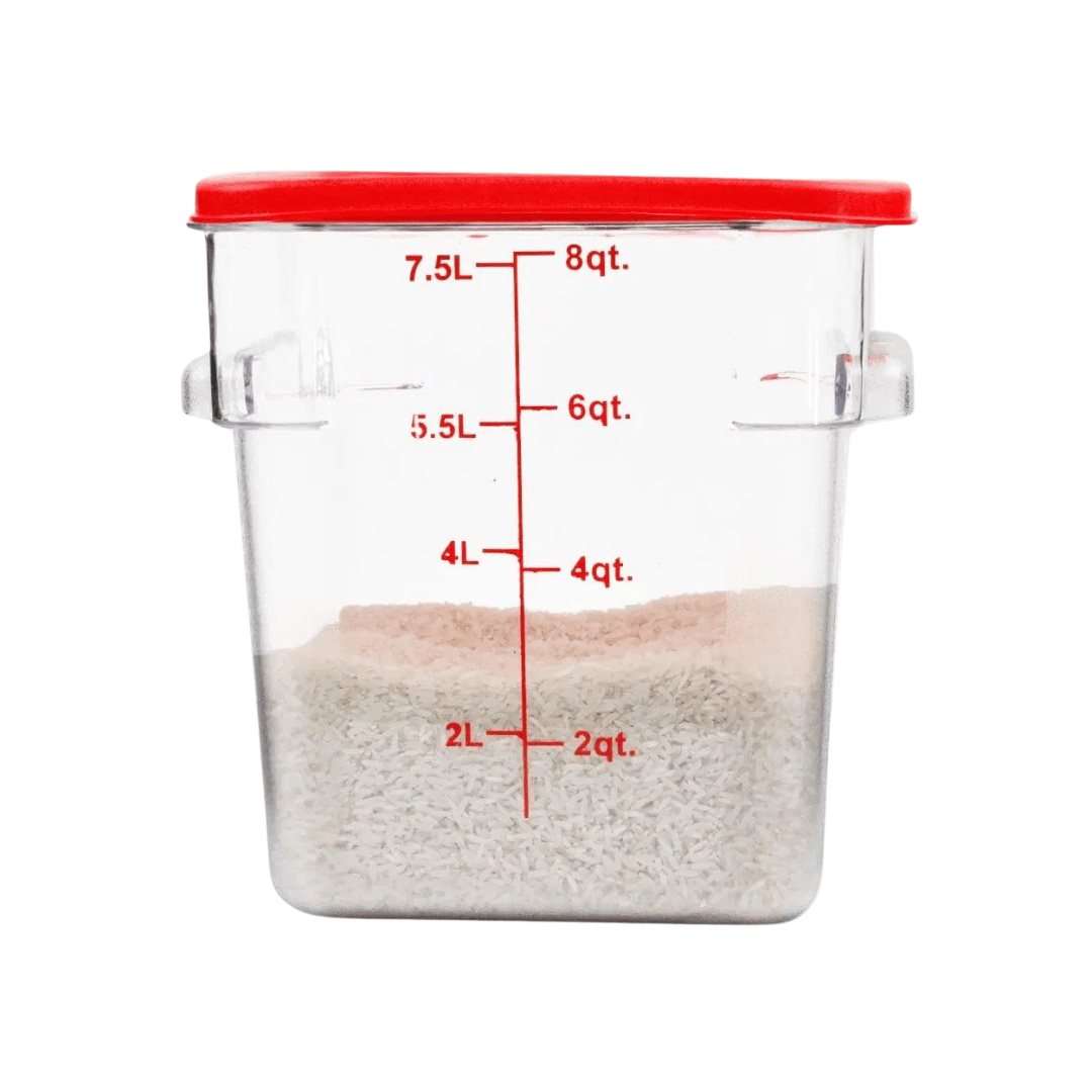 CAMBRO CUADRADO POLICARBONATO 7.5 LT - 8 QT