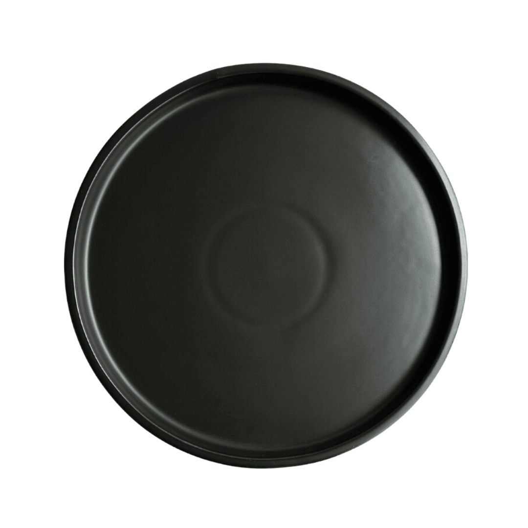 PLATO TRINCHE PORCELANA NEGRO MATE 28 CM