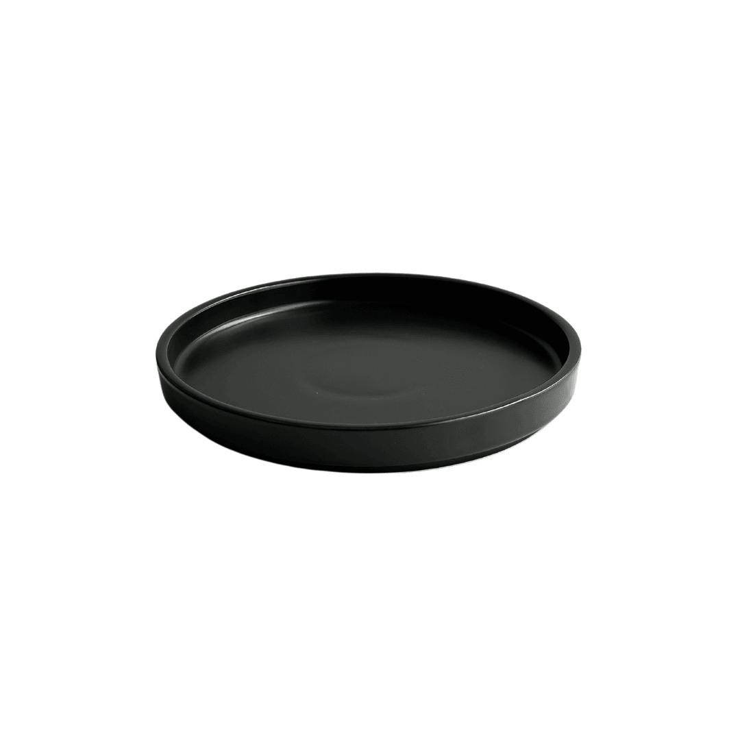 PLATO TRINCHE PORCELANA NEGRO MATE 28 CM