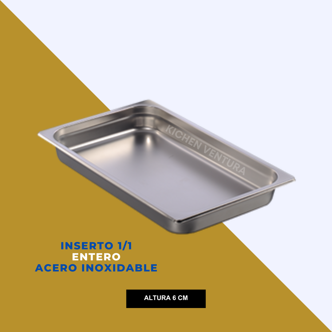 INSERTO 1/1 ENTERO ACERO INOX 6 CM