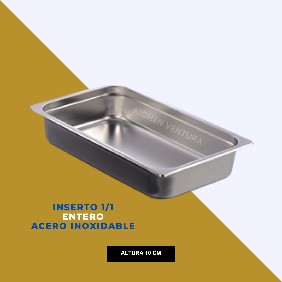 INSERTO 1/1 ENTERO ACERO INOX 10 CM