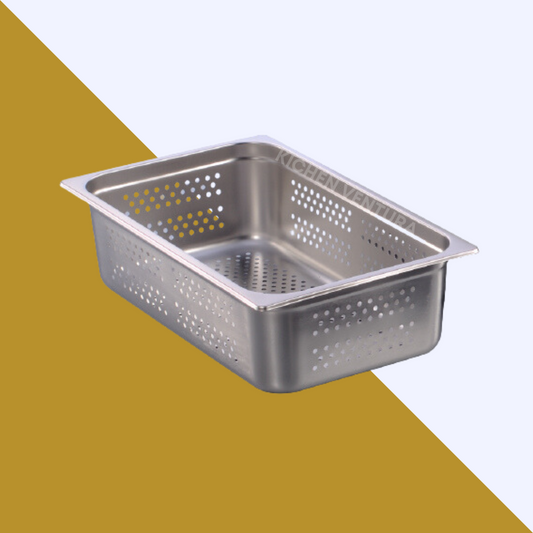 INSERTO 1/1 ENTERO PERFORADO ACERO INOX 15 CM
