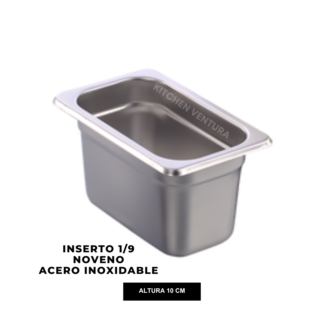 INSERTO 1/9 NOVENO ACERO INOX 10 CM