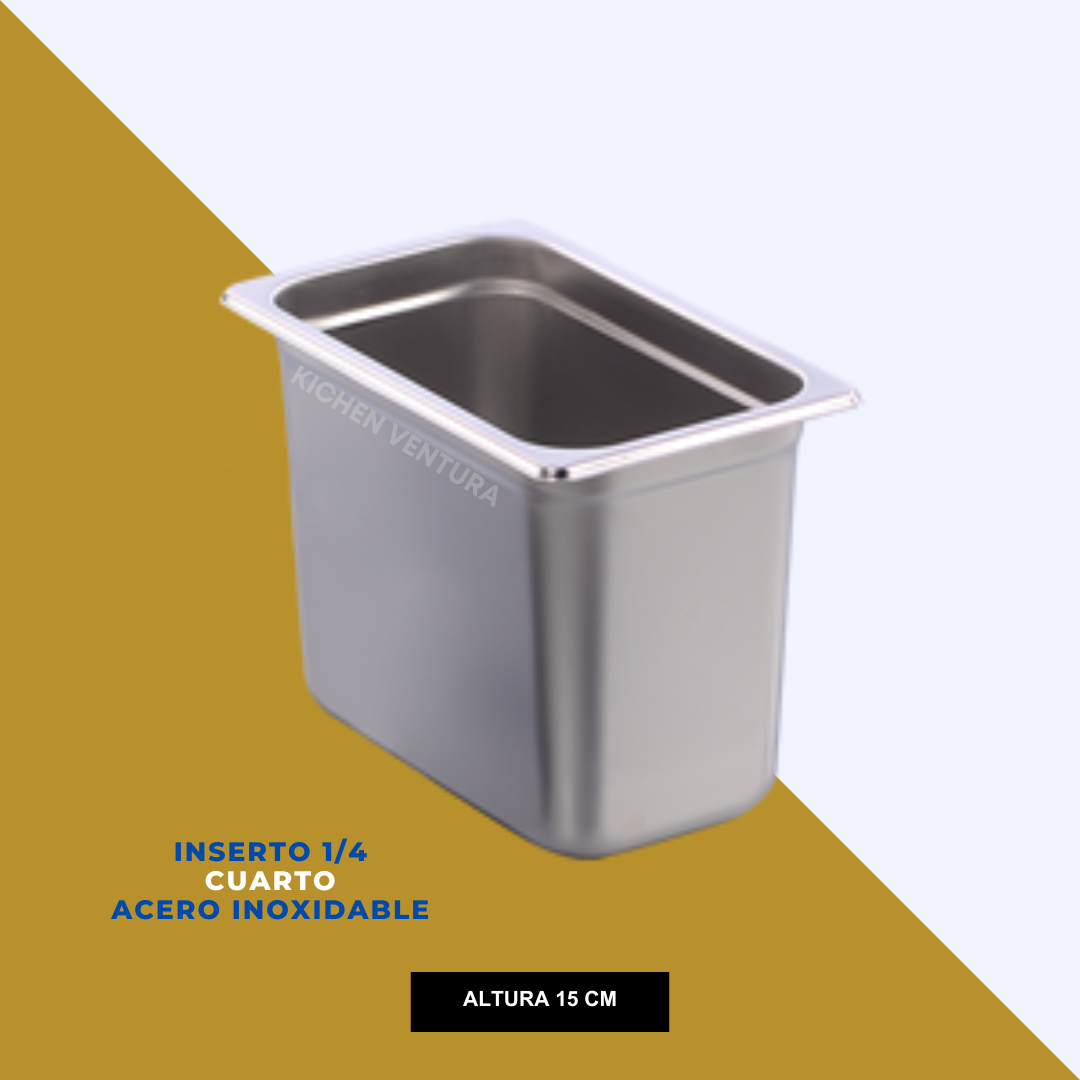 INSERTO 1/4 CUARTO ACERO INOX 15 CM