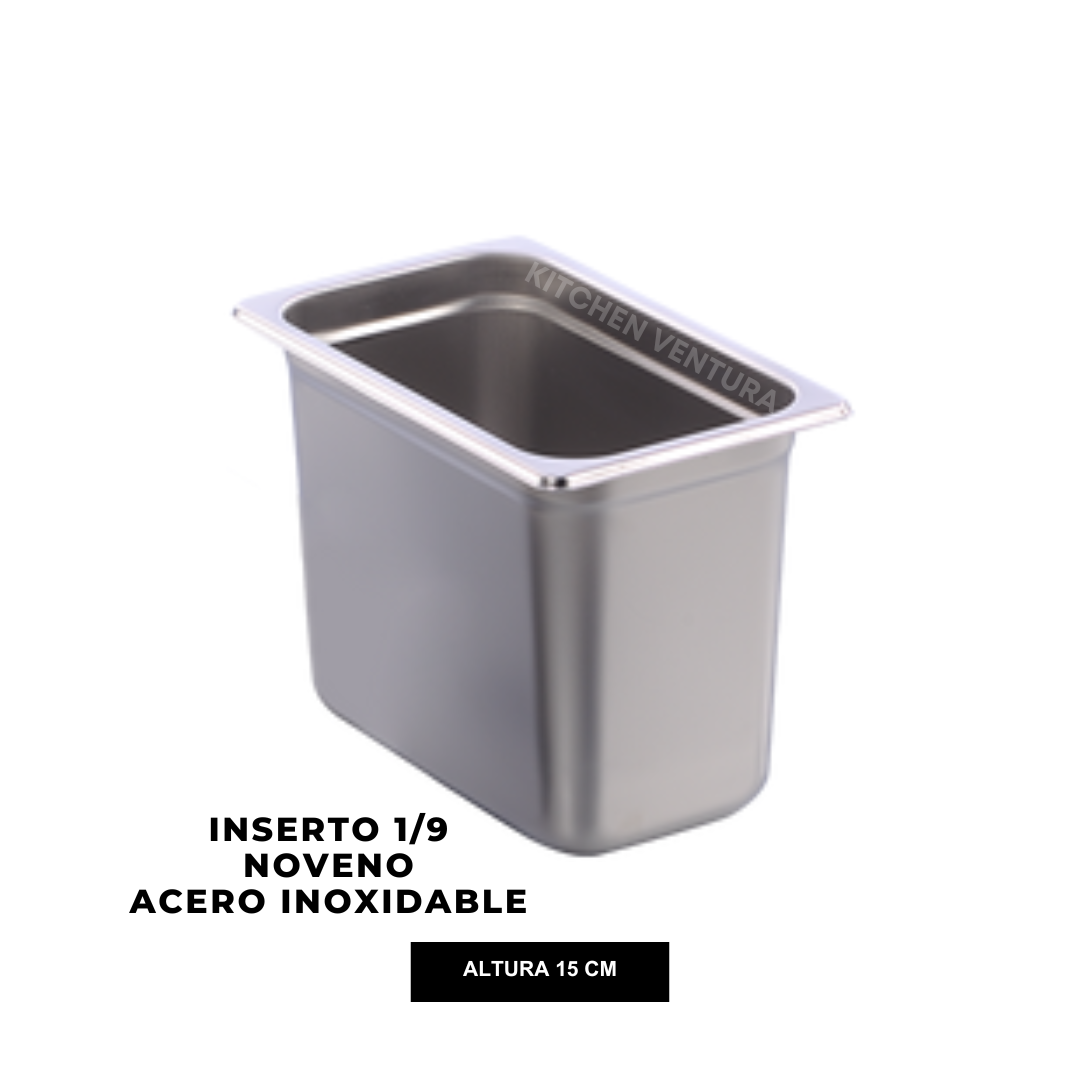 INSERTO 1/9 NOVENO ACERO INOX 15 CM