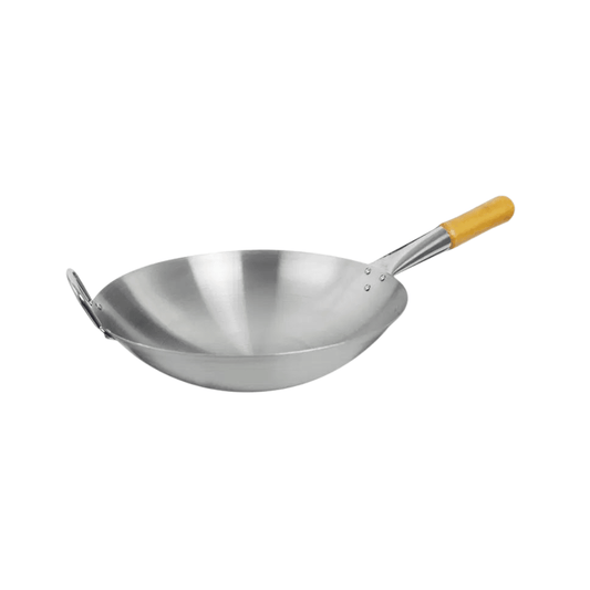 WOOK DE ACERO INOX MGO DE MADERA 32 CM