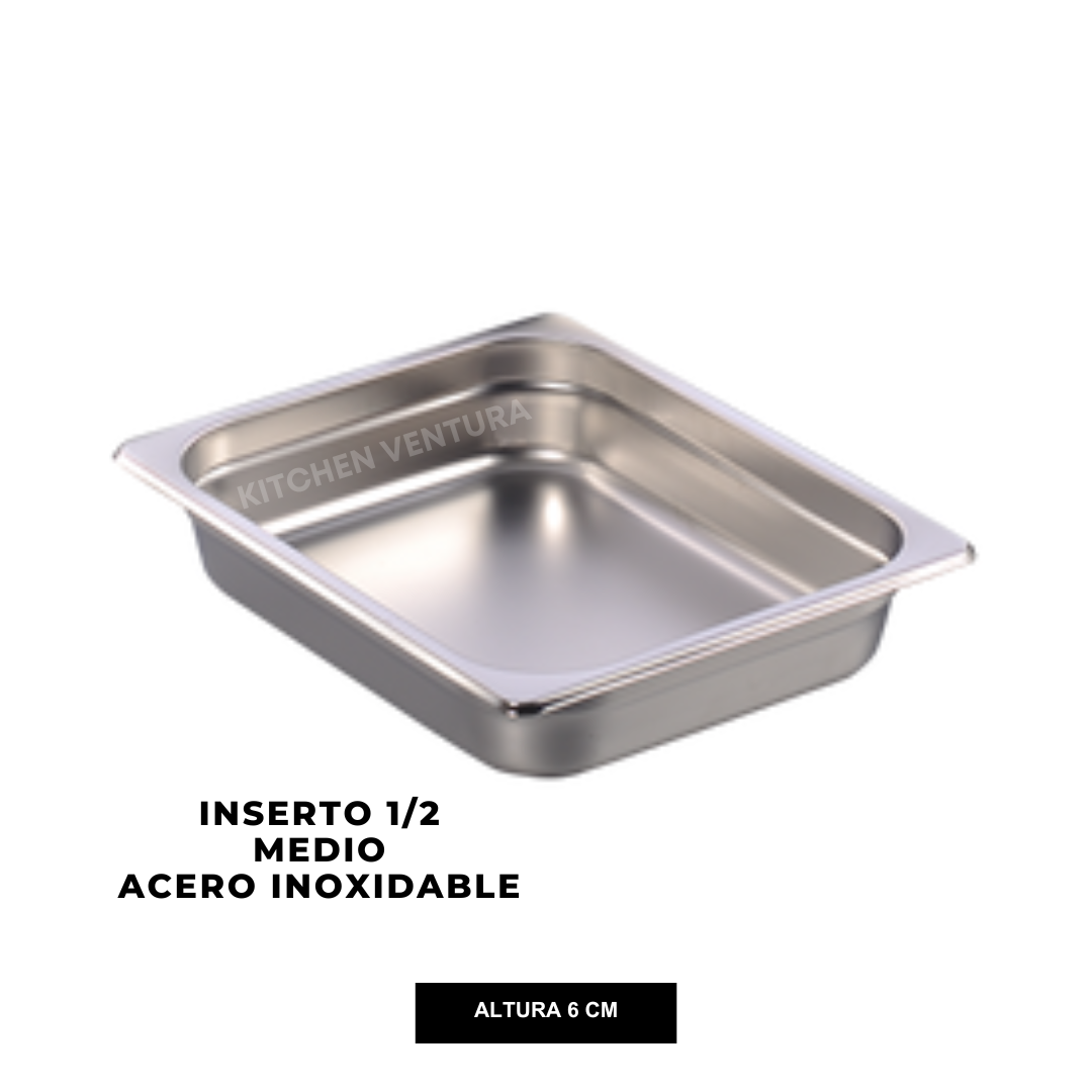 INSERTO 1/2 MEDIO ACERO INOX 6 CM