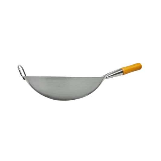 WOOK DE ACERO INOX MGO DE MADERA 32 CM