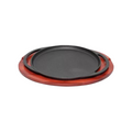 PLATO REDONDO HIERRO FUNDIDO CON BASE DE MADERA 28 CM