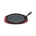 SARTEN HIERRO FUNDIDO CON BASE DE MADERA 27 CM
