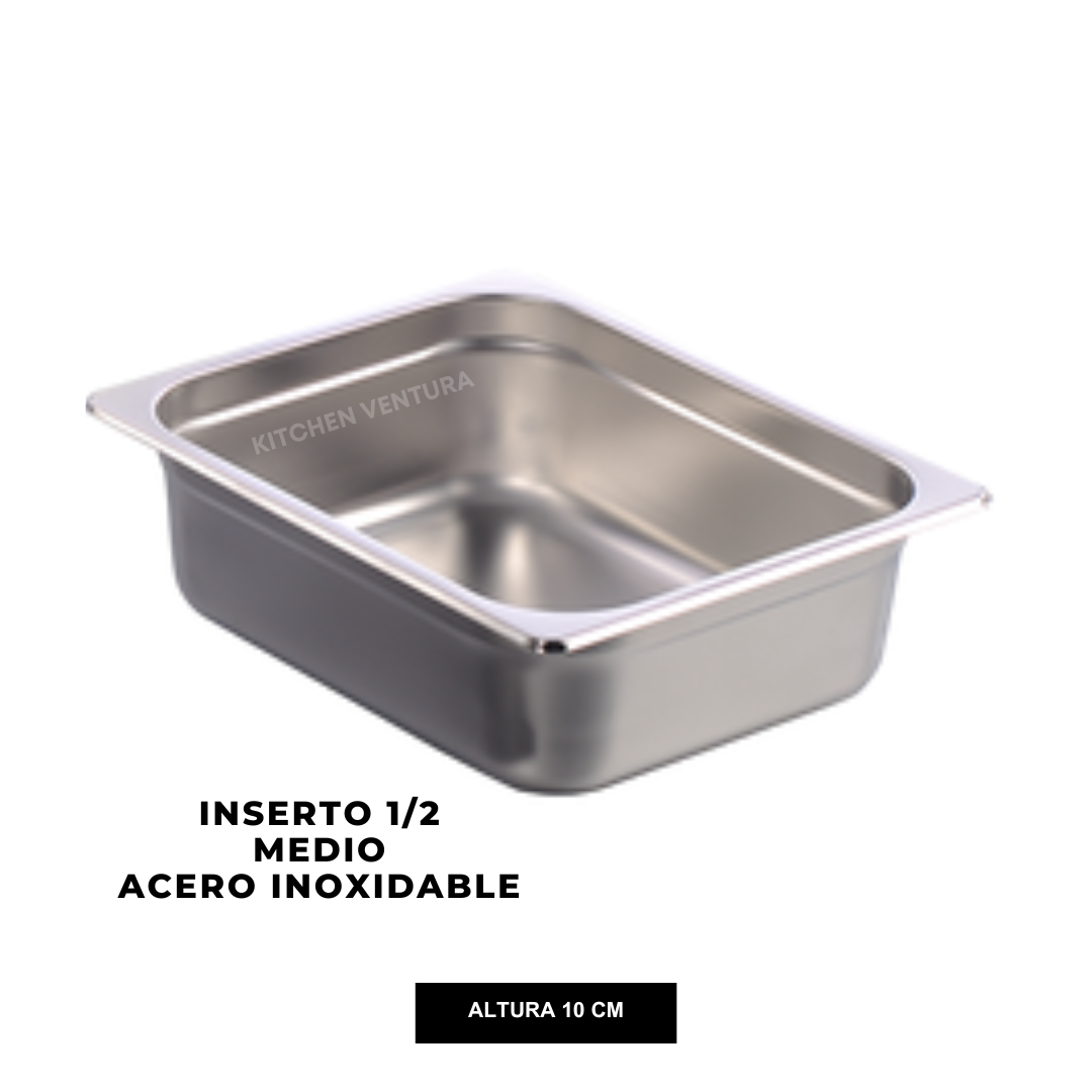 INSERTO 1/2 MEDIO ACERO INOX 10 CM
