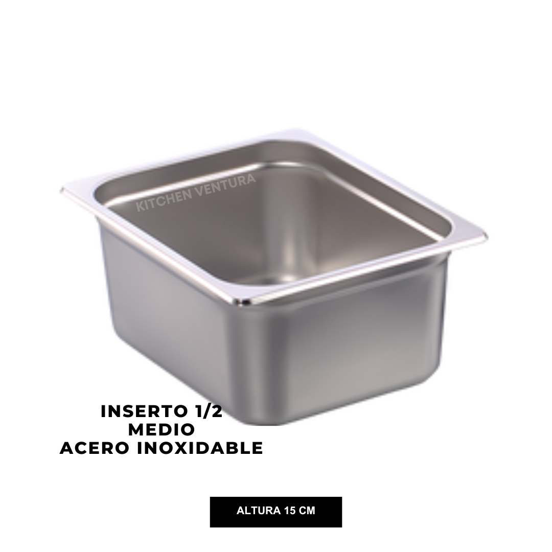 INSERTO 1/2 MEDIO ACERO INOX 15 CM