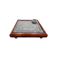 COMAL DE PIEDRA C/BASE DE MADERA + RAMEKIN