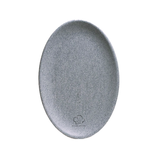 PLATO OVALADO DE MELAMINA 31 CM GRAY GRANITE