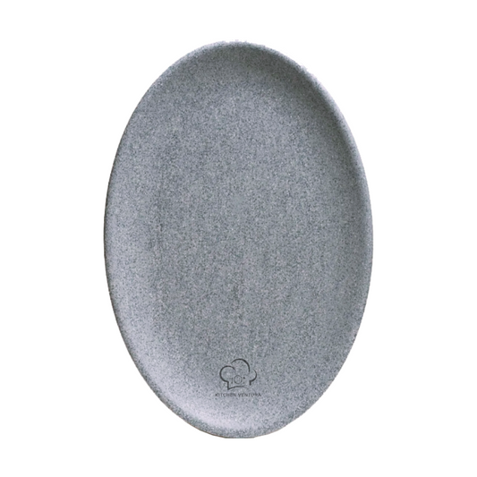PLATO OVALADO DE MELAMINA 35 CM GRAY GRANITE