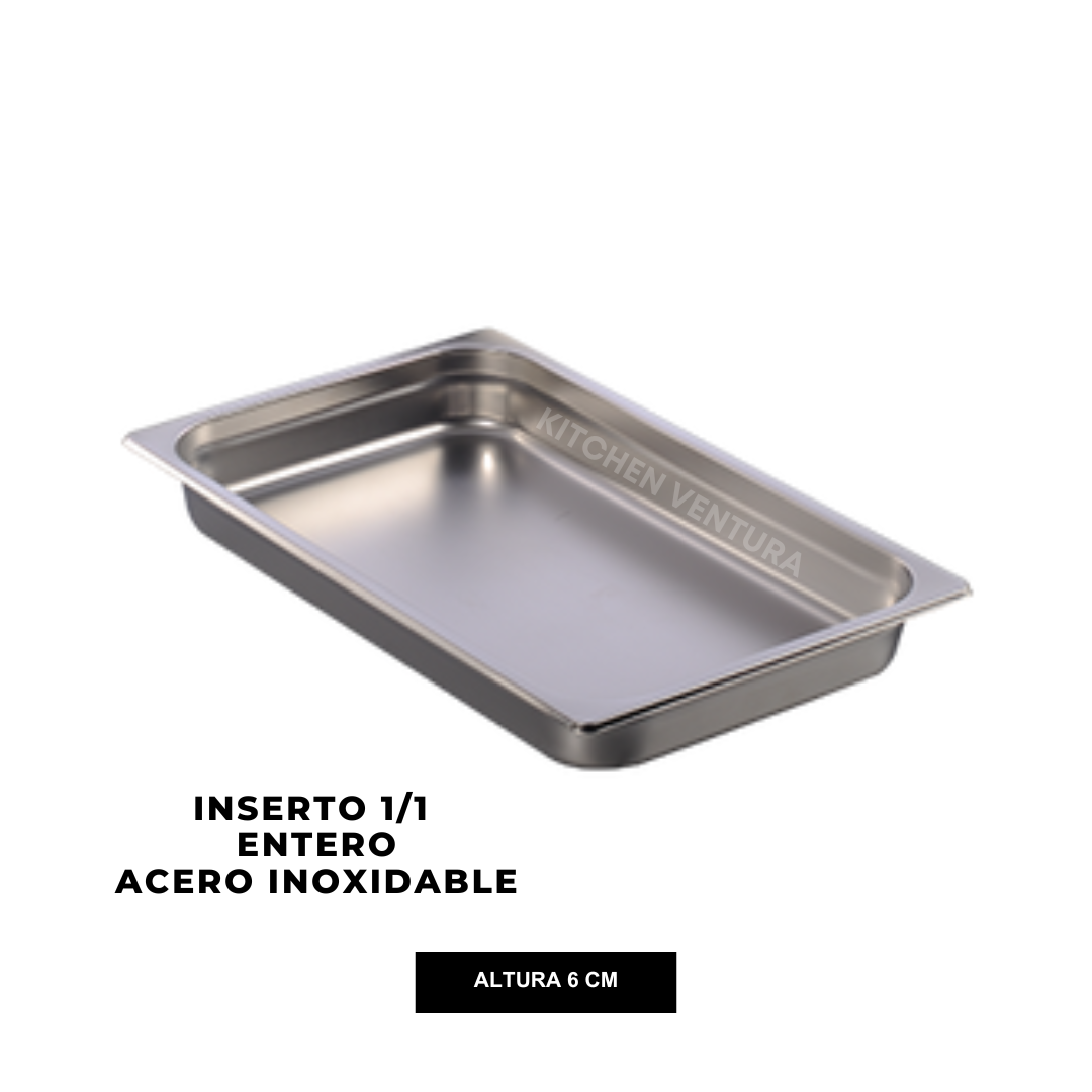INSERTO 1/1 ENTERO ACERO INOX 6 CM