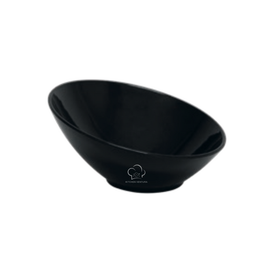 BOWL INCLINADO MELAMINA 25 CM COLOR NEGRO
