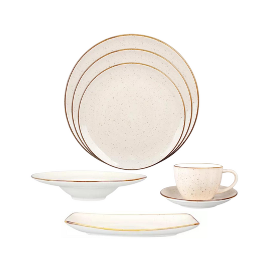 VAJILLA DE PORCELANA BEIGE
