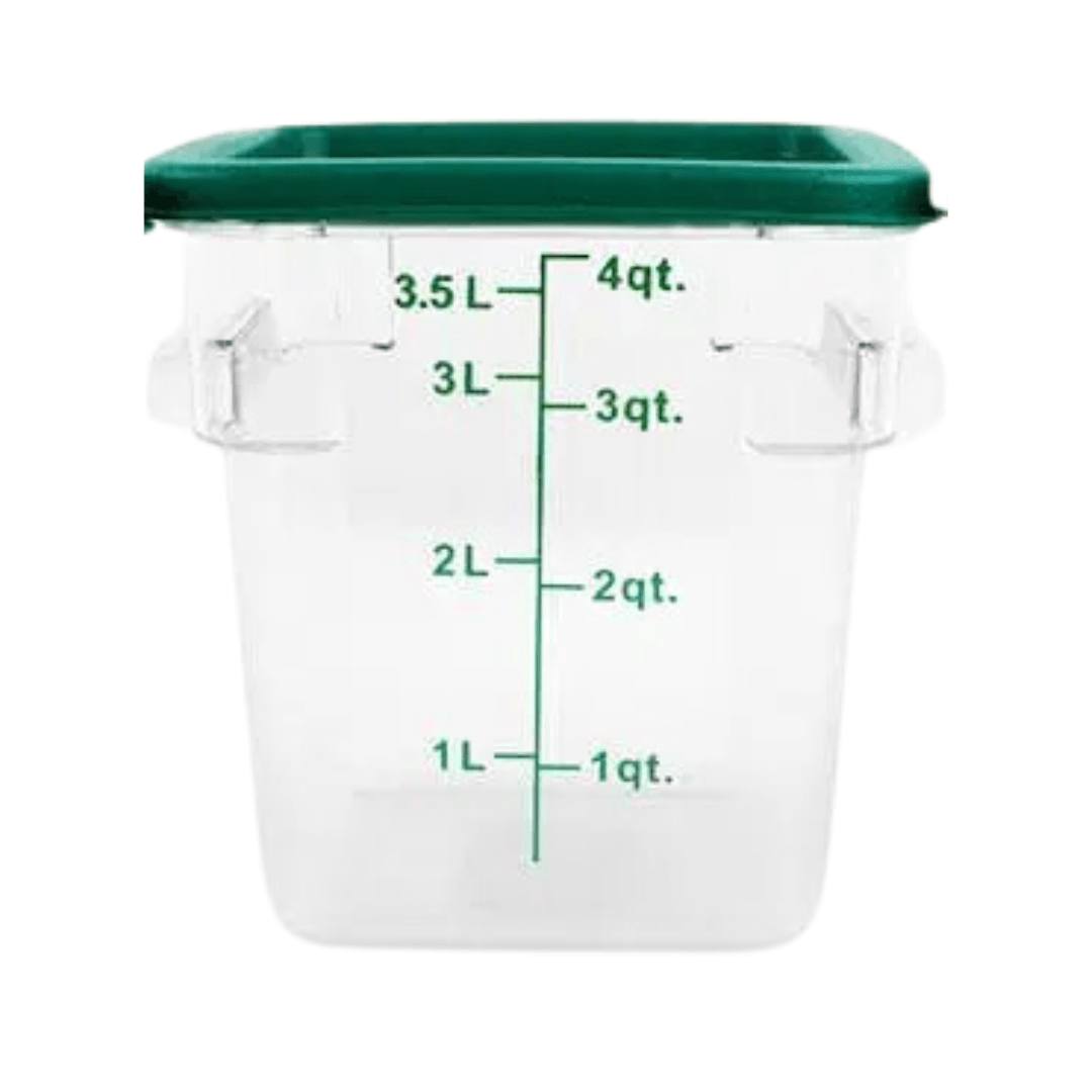 RECIPIENTE CUADRADO POLICARBONATO 3.5 LT - 4 QT