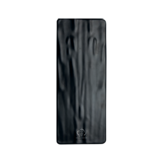 PLATO RECTANGULAR 25X10 CM MELAMINA NEGRA