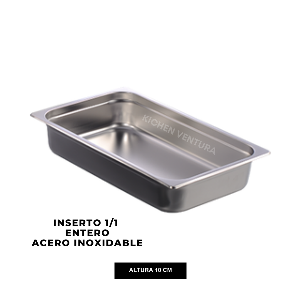 INSERTO 1/1 ENTERO ACERO INOX 10 CM