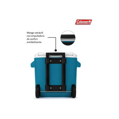 HIELERA C/RUEDAS 28 QT COLEMAN COLOR AZUL