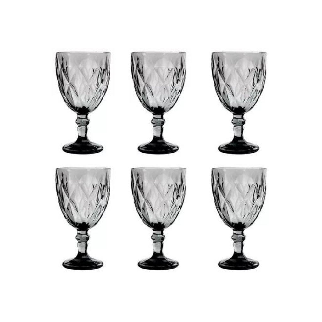 COPAS VINO AGUA CRISTAL LABRADO 340 ML