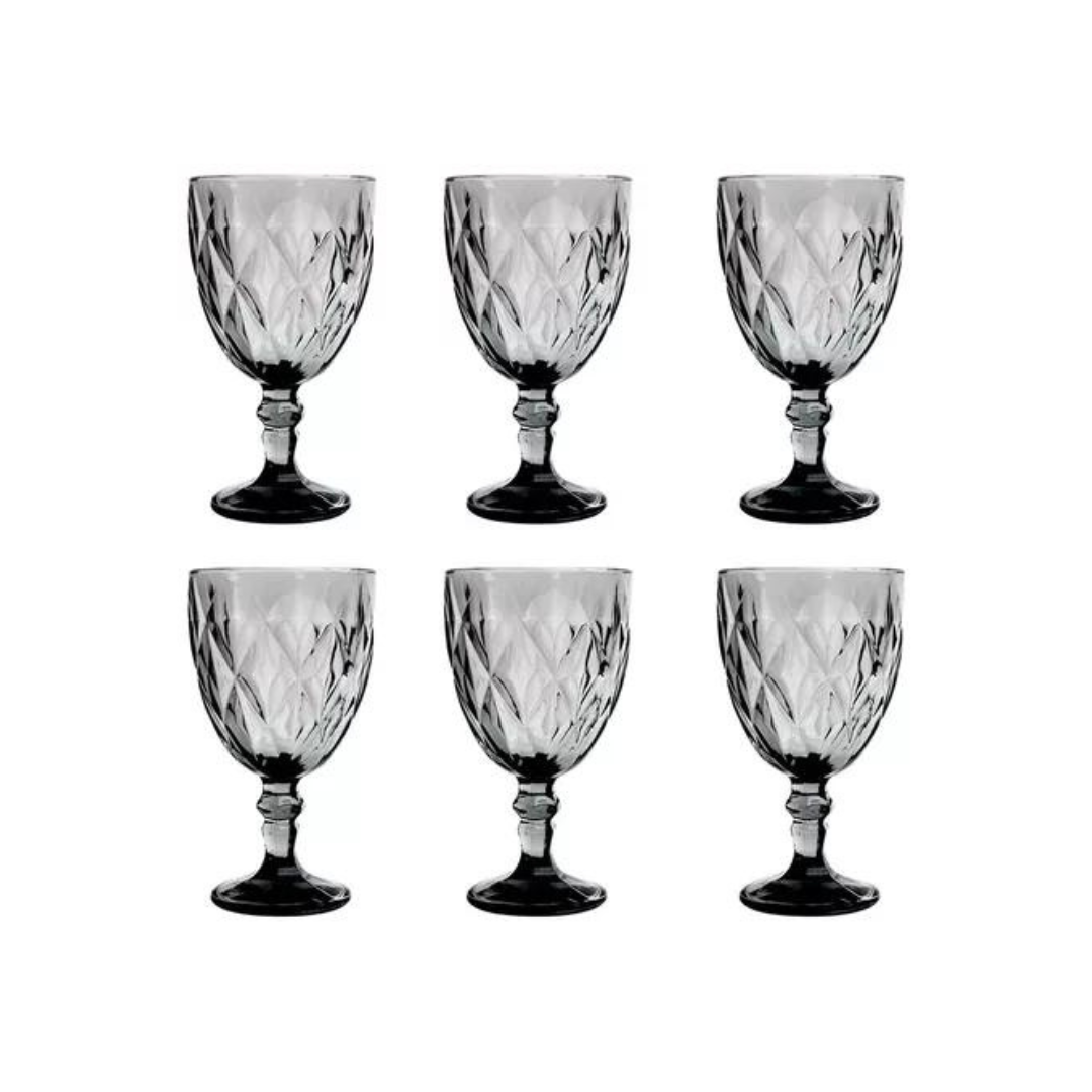 COPAS VINO AGUA CRISTAL LABRADO 340 ML