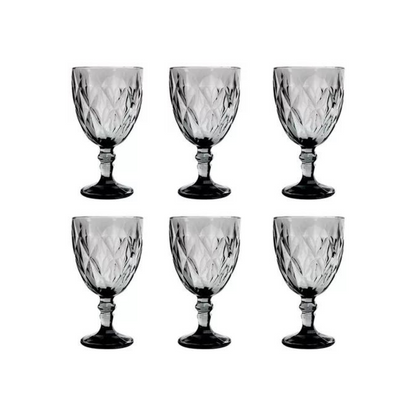 COPAS VINO AGUA CRISTAL LABRADO 340 ML