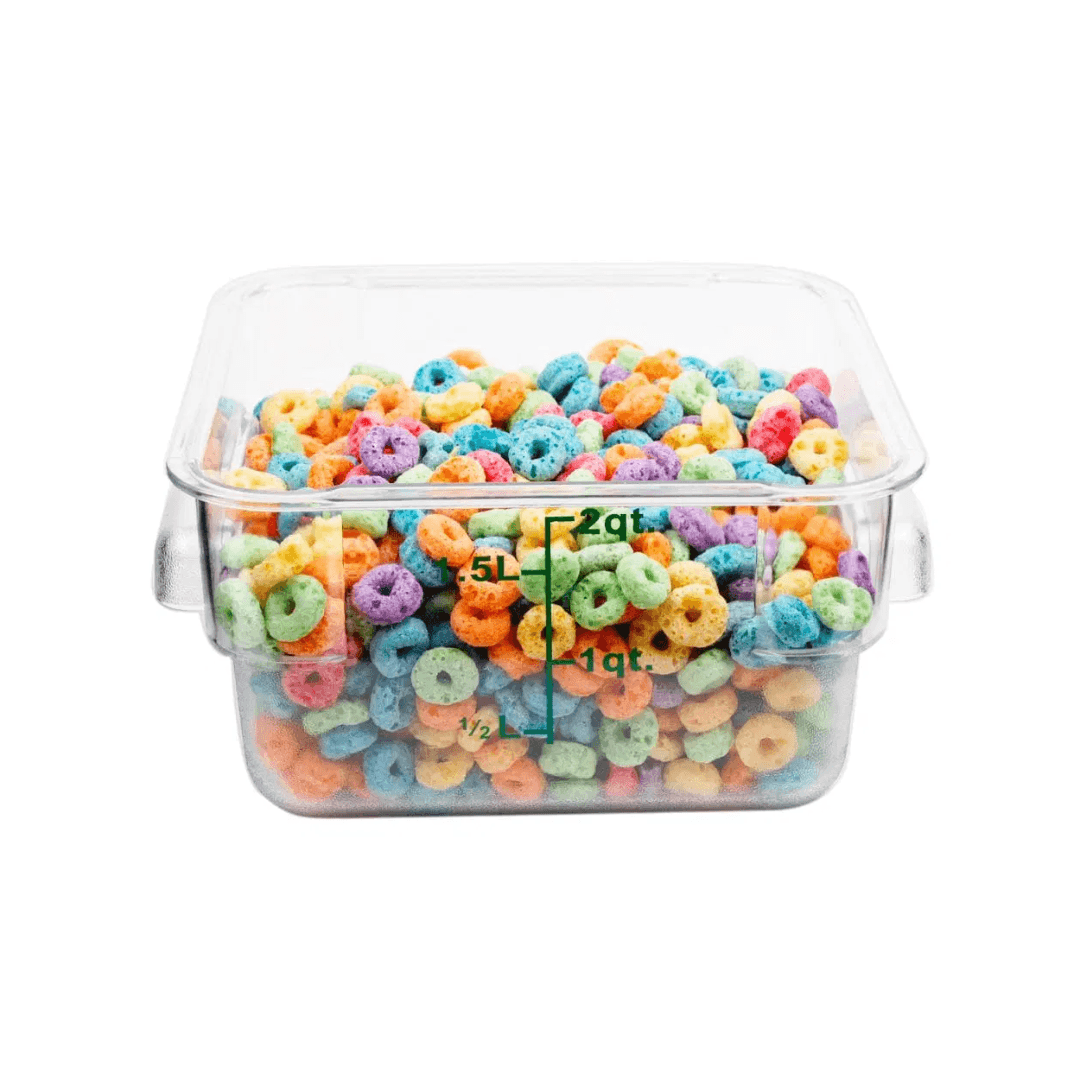 RECIPIENTE CUADRADO POLICARBONATO 1.5 LT - 1 QT