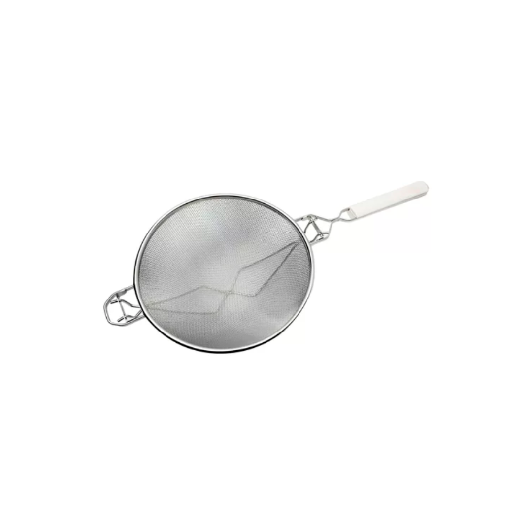 COLADERA DE ACERO INOX DOBLE MALLA 24 CM REF