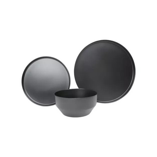VAJILLA NEGRO MATTE MELAMINA