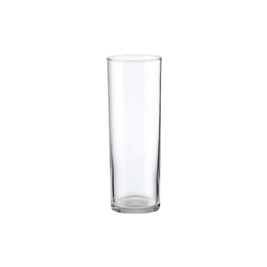 VASO TUBO DELGADO DE VIDRIO TRANSPARENTE JAIBOLERO 11 OZ