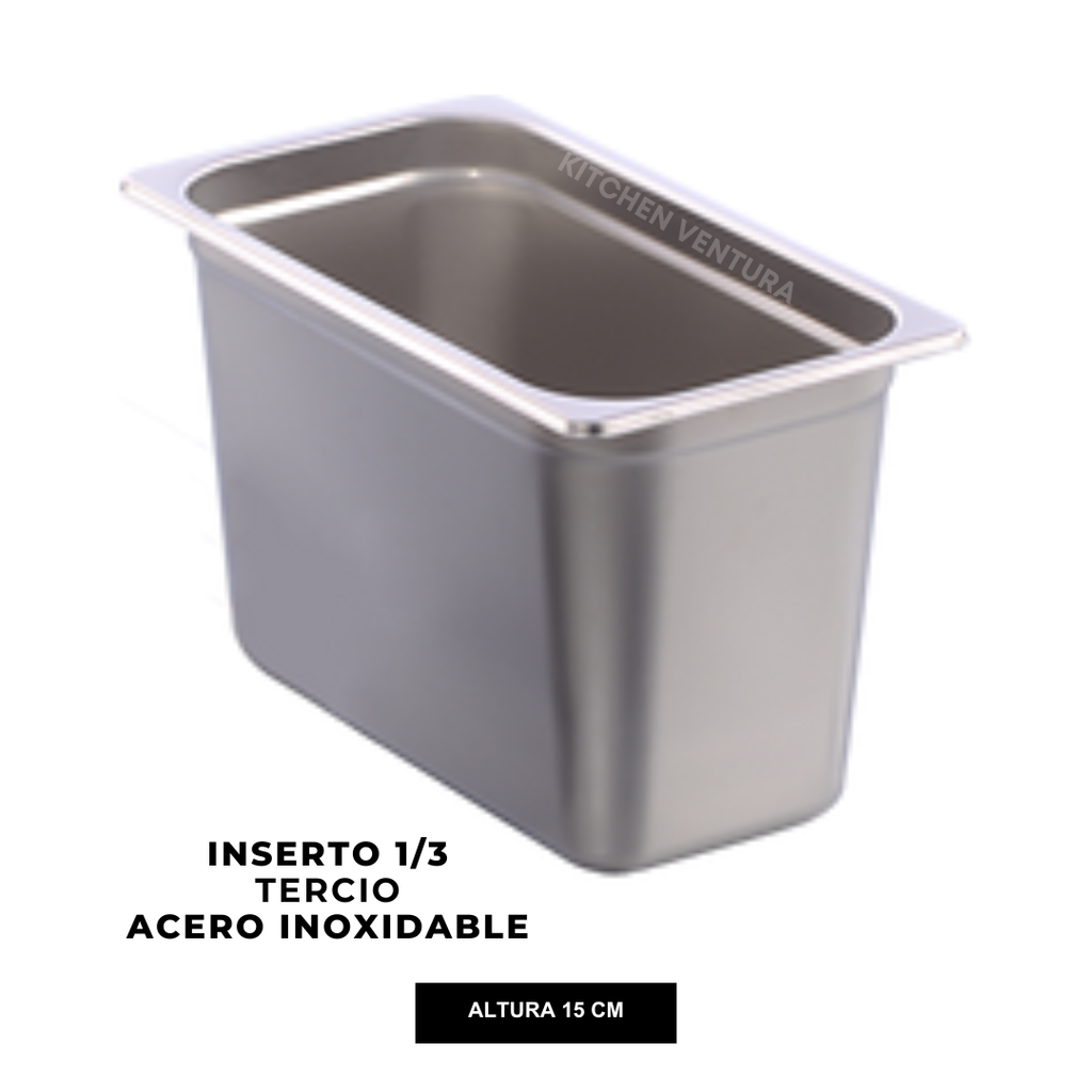 INSERTO 1/3 TERCIO ACERO INOX 15 CM