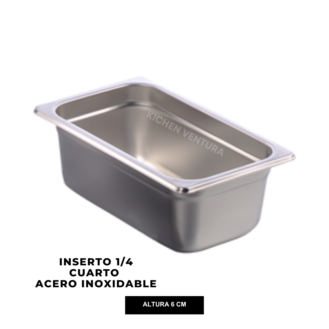 INSERTO 1/4 CUARTO ACERO INOX 6 CM