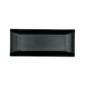 PLATO RECTANGULAR MELAMINA NEGRO 22X10 CM