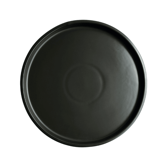 PLATO TRINCHE PORCELANA NEGRO MATE 28 CM