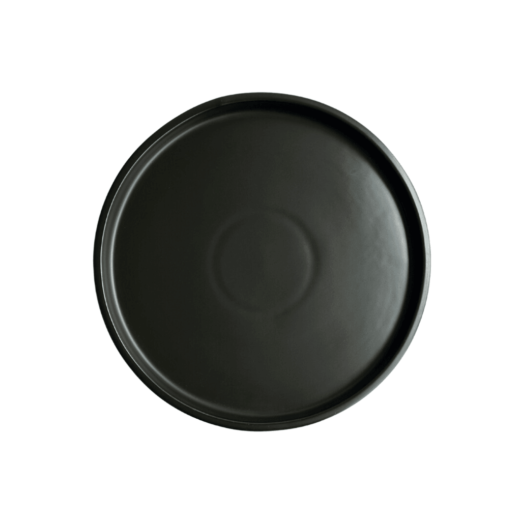 PLATO TRINCHE PORCELANA NEGRO MATE 22 CM