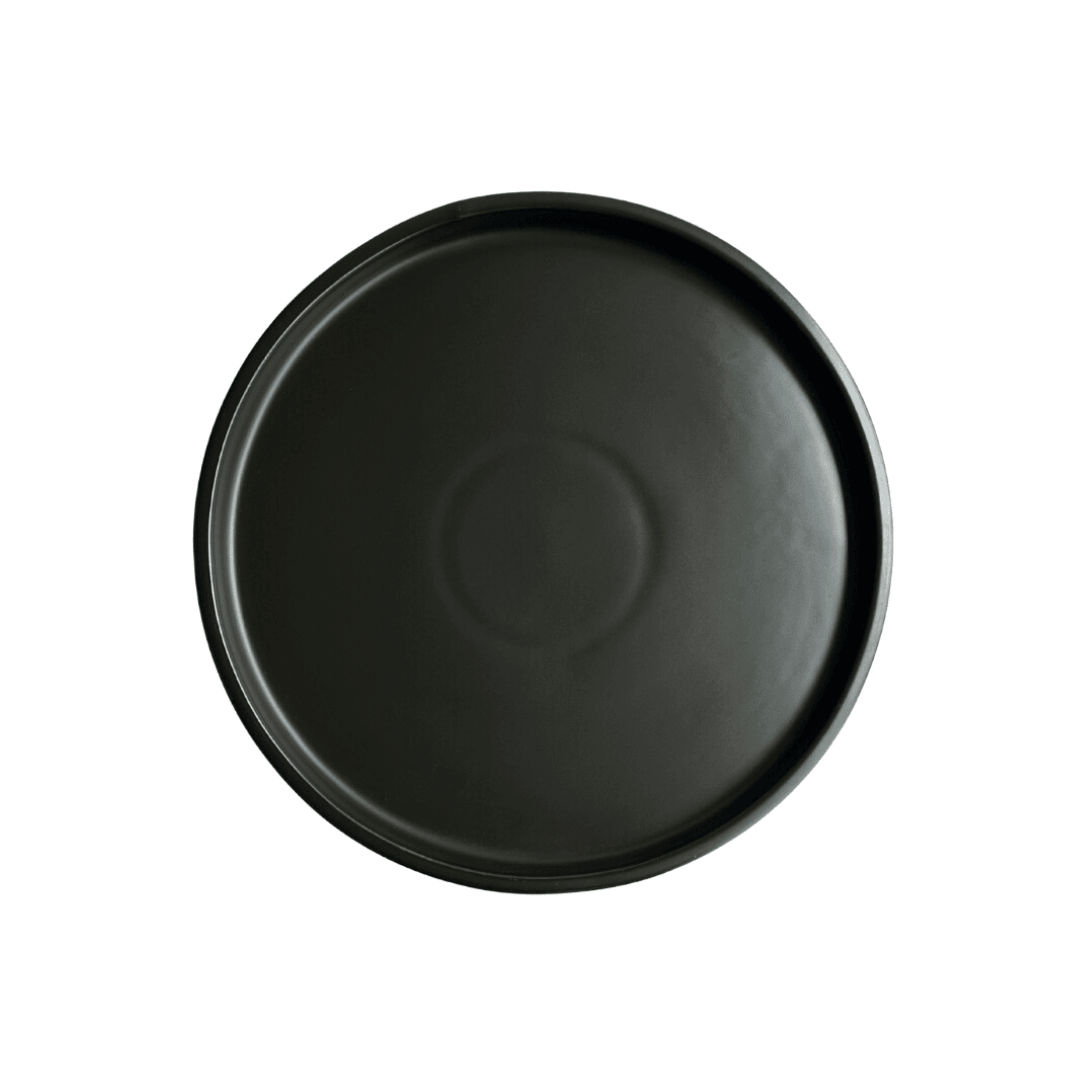 PLATO TRINCHE PORCELANA NEGRO MATE 22 CM