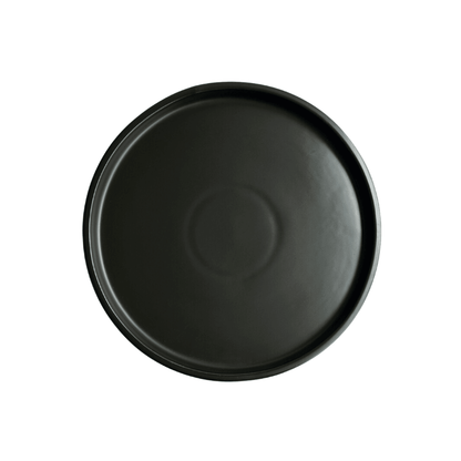 PLATO TRINCHE PORCELANA NEGRO MATE 22 CM