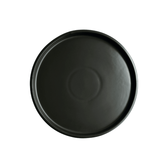 PLATO TRINCHE PORCELANA NEGRO MATE 22 CM